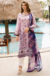 Y-1101 | 3Pc Unstitched Suit Embroidered Lawn Vol-11 Riwayat By Ramsha